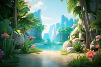 Landscape outdoors tropical nature. AI generated Image by rawpixel.