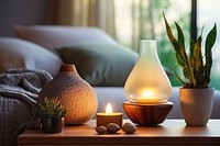 Candle relaxation furniture cushion. AI generated Image by rawpixel.