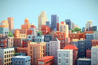 Cityscape architecture metropolis downtown. AI generated Image by rawpixel.