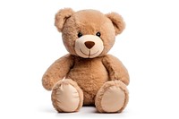 Cute bear toy white background. 