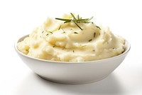 Food white background mashed potato vegetable. 