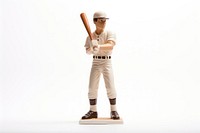 Baseball figurine sports white background. AI generated Image by rawpixel.