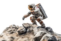 Rock astronaut helmet space. AI generated Image by rawpixel.