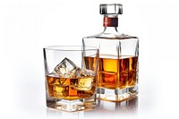 Glass perfume whiskey bottle. 