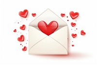 Envelope letter love white background. AI generated Image by rawpixel.