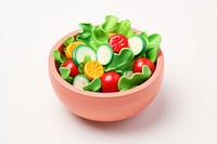 Bowl salad food white background. AI generated Image by rawpixel.