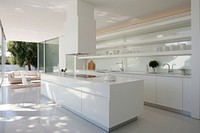 White modern kitchen. 