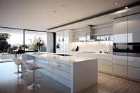 Kitchen furniture architecture countertop. 