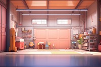 Garage architecture warehouse dollhouse. AI generated Image by rawpixel.