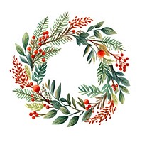 Wreath christmas pattern plant. 