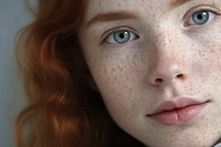 Skin portrait freckle women. AI generated Image by rawpixel.