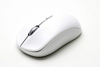 Computer white mouse white background. 