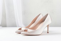 Shoe footwear wedding white. 