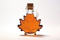 Maple syrup bottle plant leaf. 