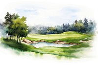 Golf outdoors nature sports. AI generated Image by rawpixel.