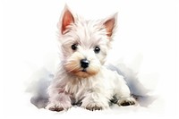 Terrier mammal animal white. AI generated Image by rawpixel.