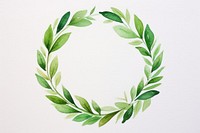 Green pattern circle wreath. AI generated Image by rawpixel.