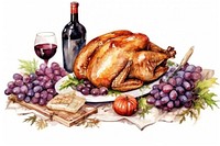 Thanksgiving dinner food meal. AI generated Image by rawpixel.