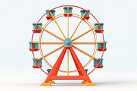 Wheel fun white background ferris wheel. AI generated Image by rawpixel.