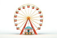 Wheel fun white background merry-go-round. 