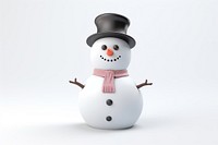 Snowman cartoon winter white. 