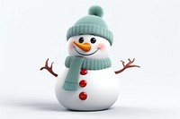 Snowman cartoon winter white. 