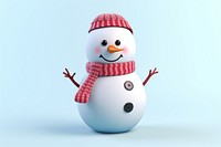 Snowman cartoon winter white. 