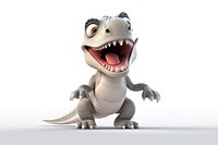 Dinosaur reptile animal white. AI generated Image by rawpixel.