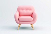 Furniture armchair white background comfortable. 