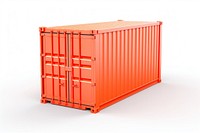 Container white background architecture delivering. 