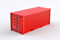 Container white background architecture delivering. 