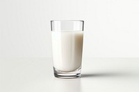 Glass milk dairy drink. 