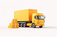 Transportation vehicle truck white background. AI generated Image by rawpixel.