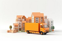 Cardboard vehicle box van. AI generated Image by rawpixel.