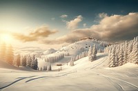 Landscape mountain outdoors nature. AI generated Image by rawpixel.