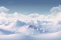 Landscape mountain outdoors winter. AI generated Image by rawpixel.