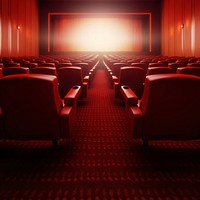 Auditorium cinema chair seat. AI generated Image by rawpixel.
