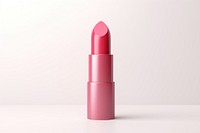 Lipstick cosmetics white background magenta. 