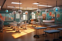 Classroom architecture cafeteria furniture. 