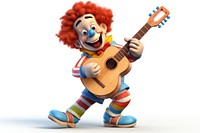 Music clown musician cartoon. 