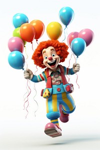 Balloon clown cartoon celebration. 