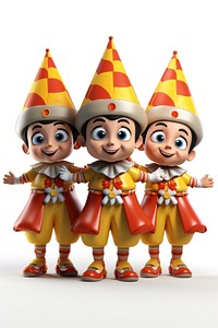 Costume cartoon toy white background. AI generated Image by rawpixel.