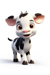 Cow cartoon mammal animal. AI generated Image by rawpixel.