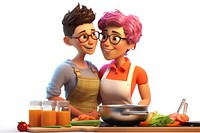 Glasses cartoon adult food. AI generated Image by rawpixel.