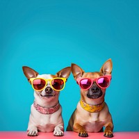 Glasses dog sunglasses mammal. AI generated Image by rawpixel.