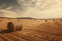 Harvest field outdoors nature. 