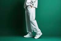 Footwear pants white adult. AI generated Image by rawpixel.