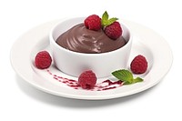Plate raspberry dessert mousse. AI generated Image by rawpixel.