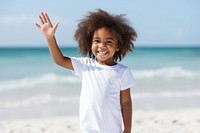 Smile beach child happy. 