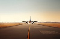 Airport runway landscape aircraft. 